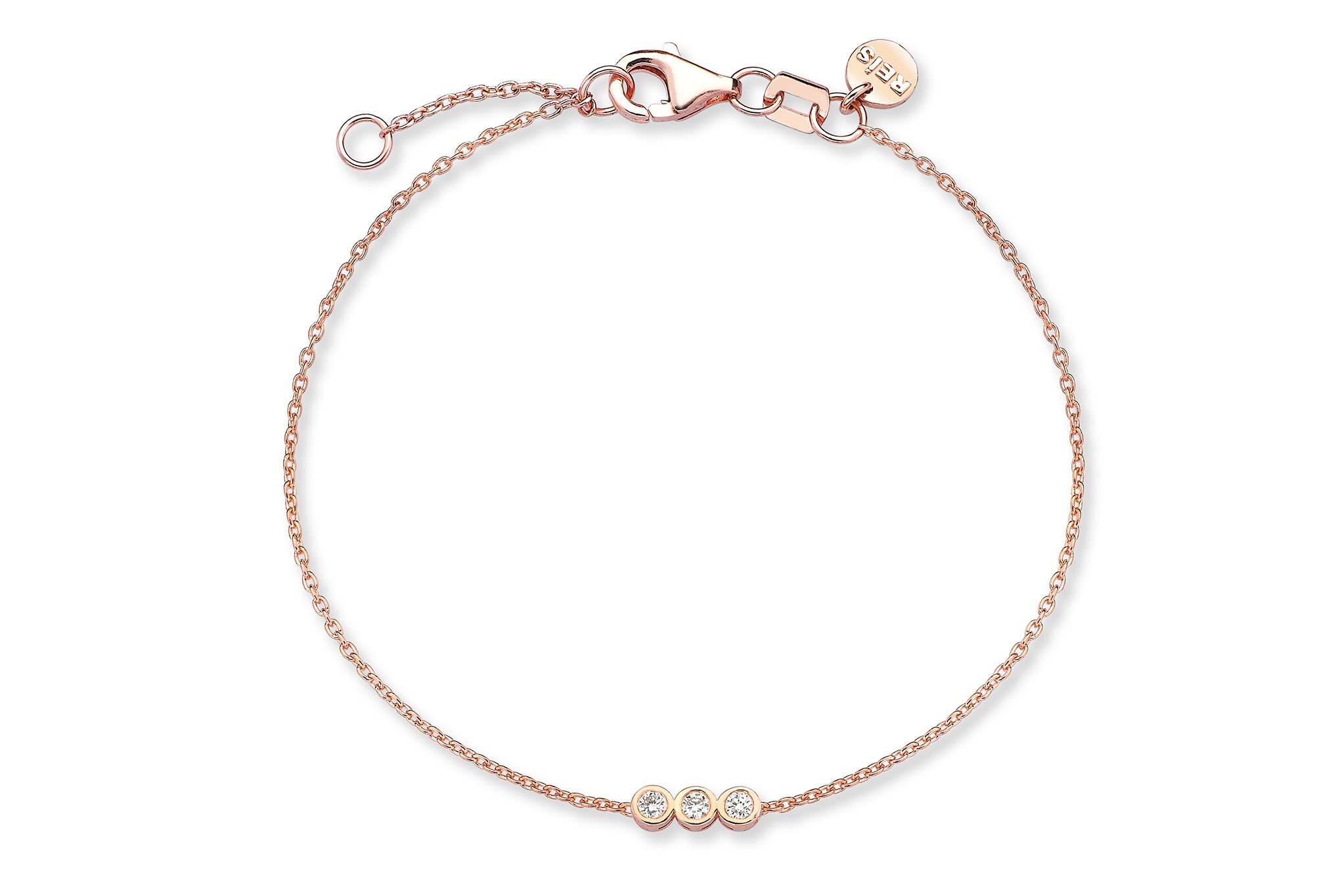 Mini Üç Taş Pırlanta Bilezik