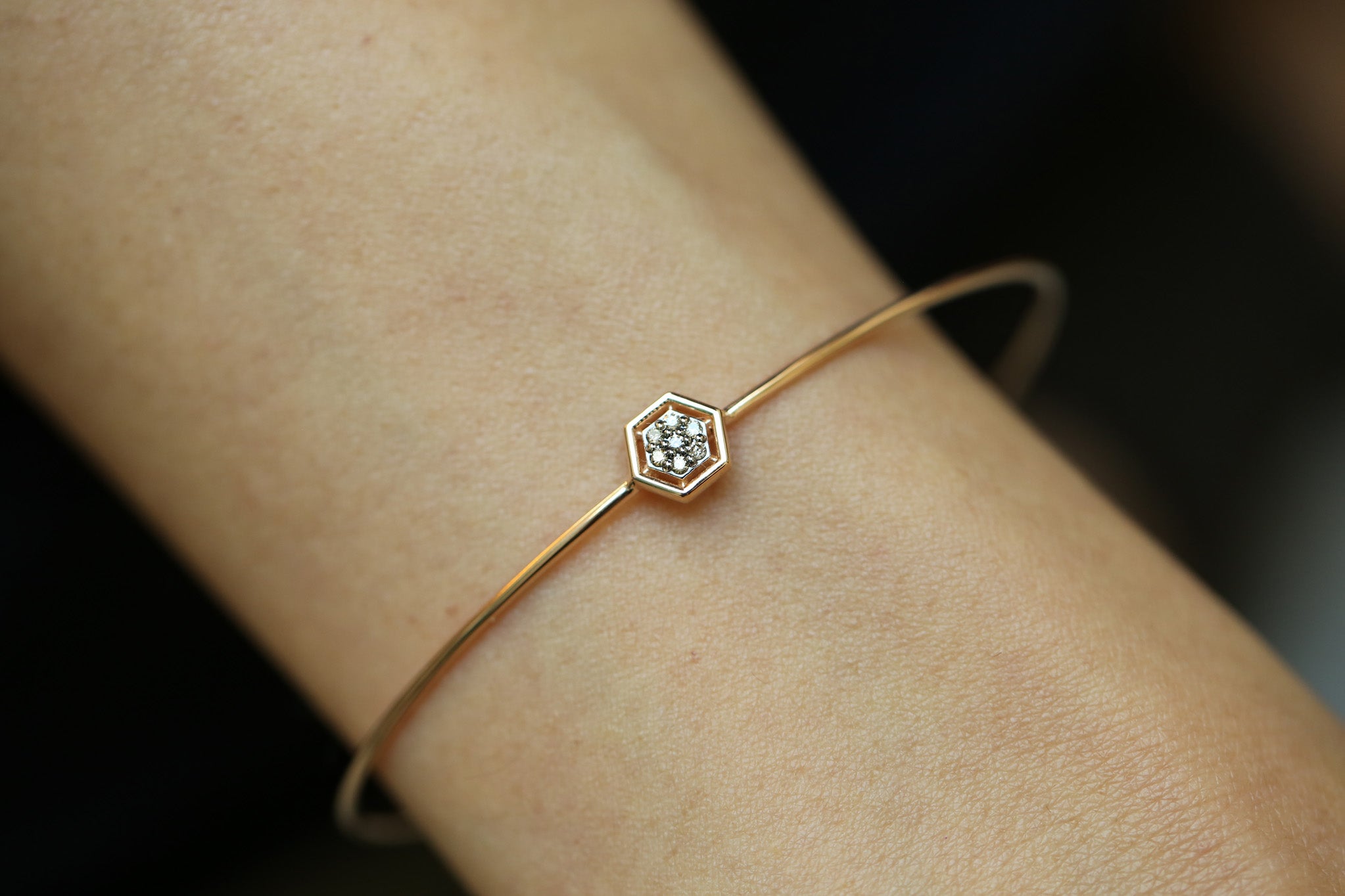 Hexa Brown Bangle