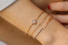 Hexa White Bangle