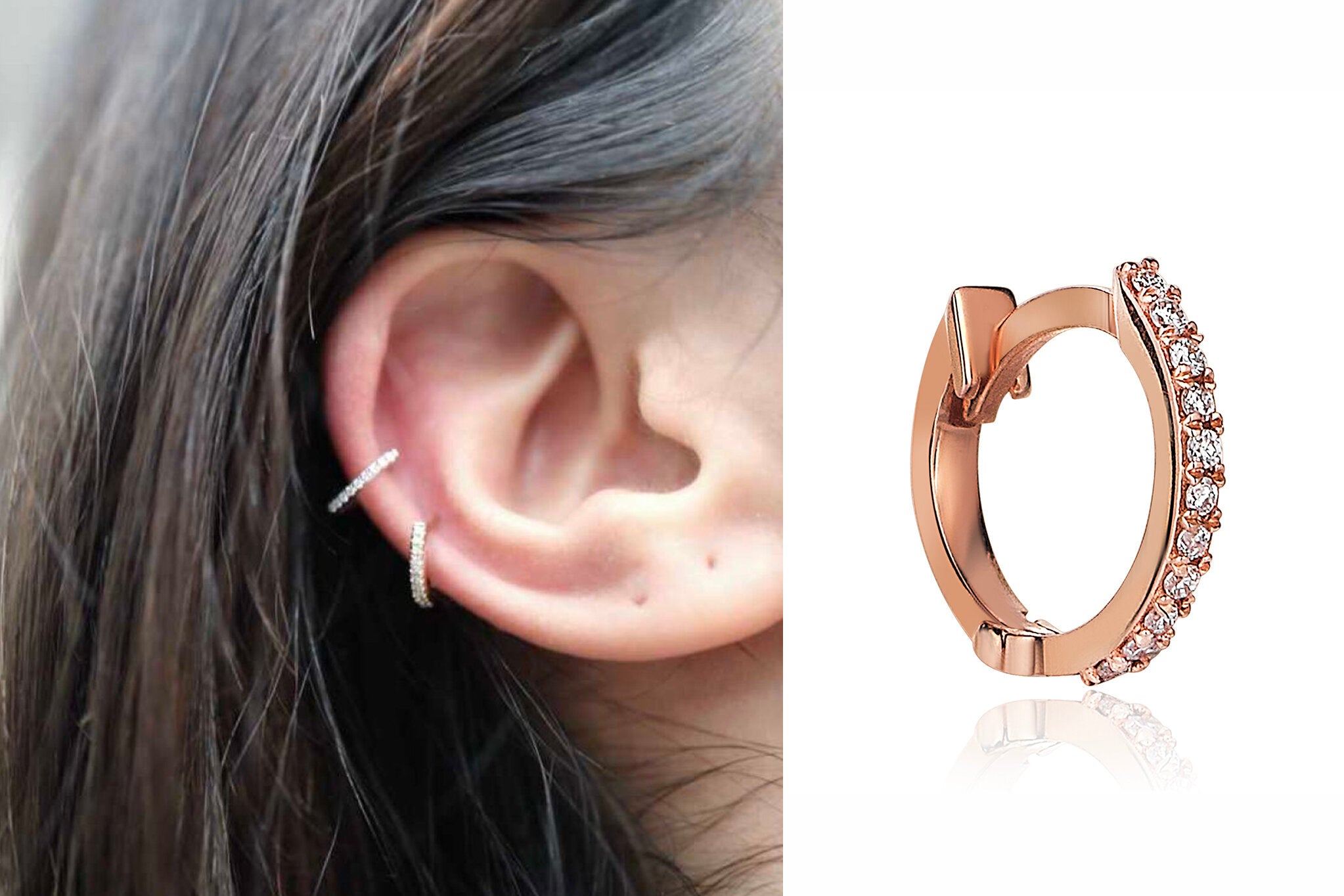 Kıkırdak Küpe Pırlanta