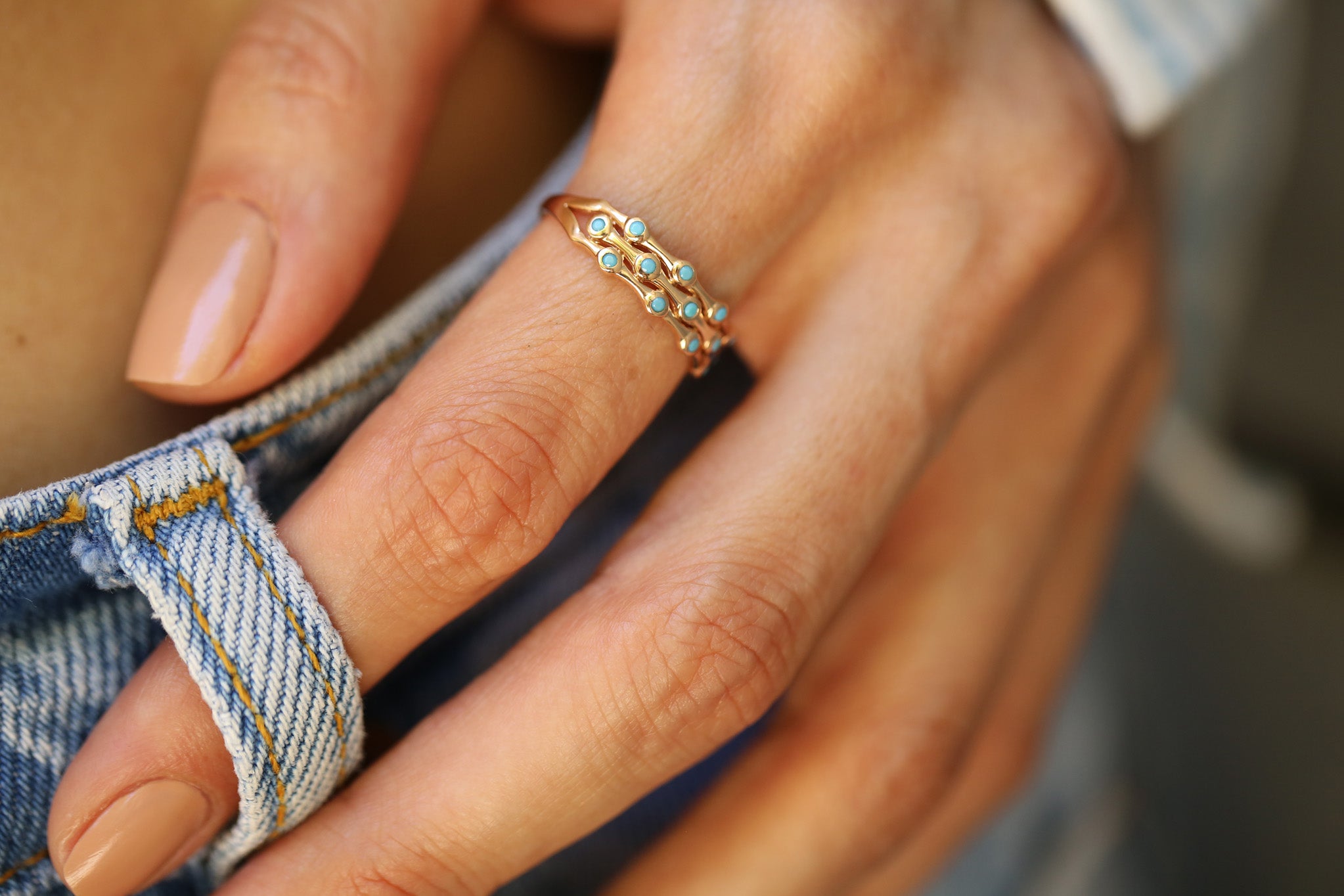 Triple Firuze Yüzük