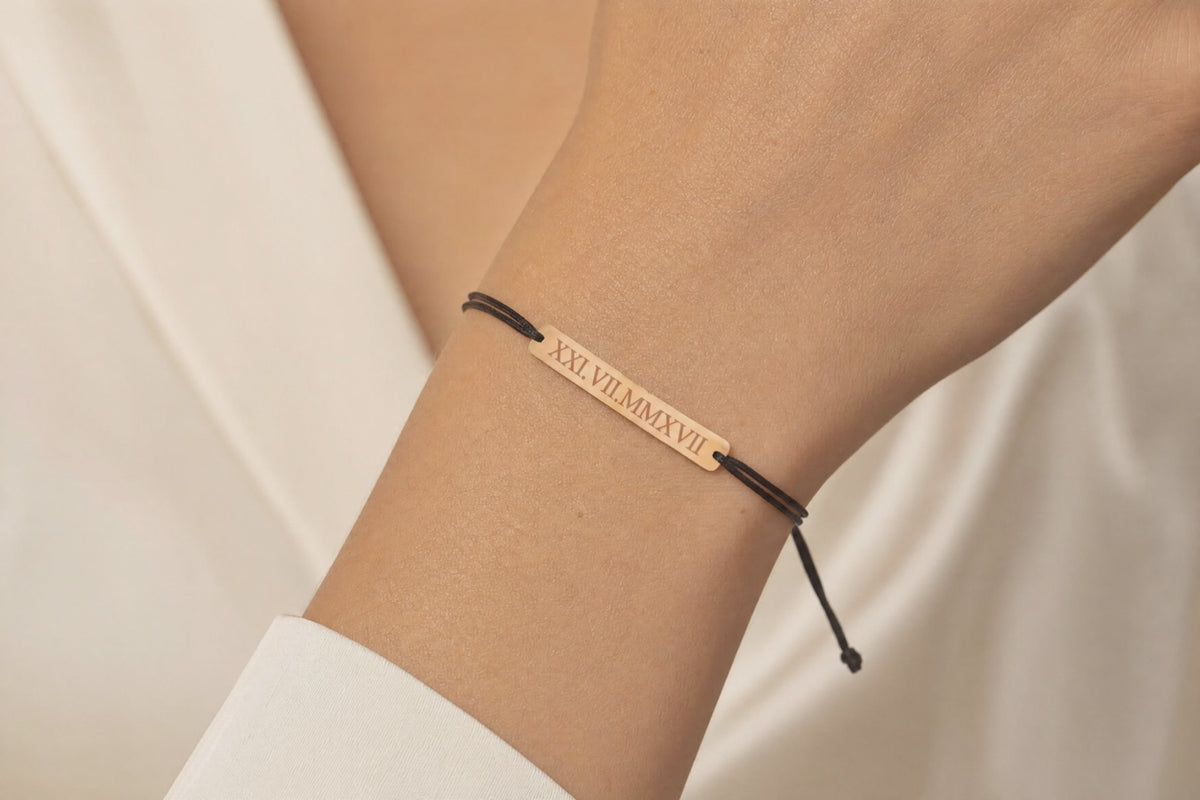 Roma Rakamlı İpli Bileklik