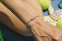 White Spot Tennis Bracelet